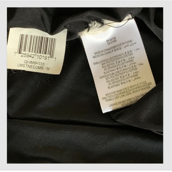 BCBGMaxAzria Boat Neck Dress Drop Waist  Stretch Sz M Black Gray White #243 - Picture 6 of 6